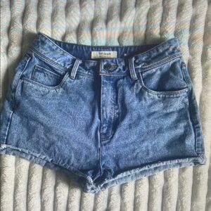 Women's Blue Denim Athletic Shorts